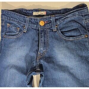Levi's Skinny 503 5M JR Med Wash Blue Jeans Measures W30 x L31 Women Juniors Zip